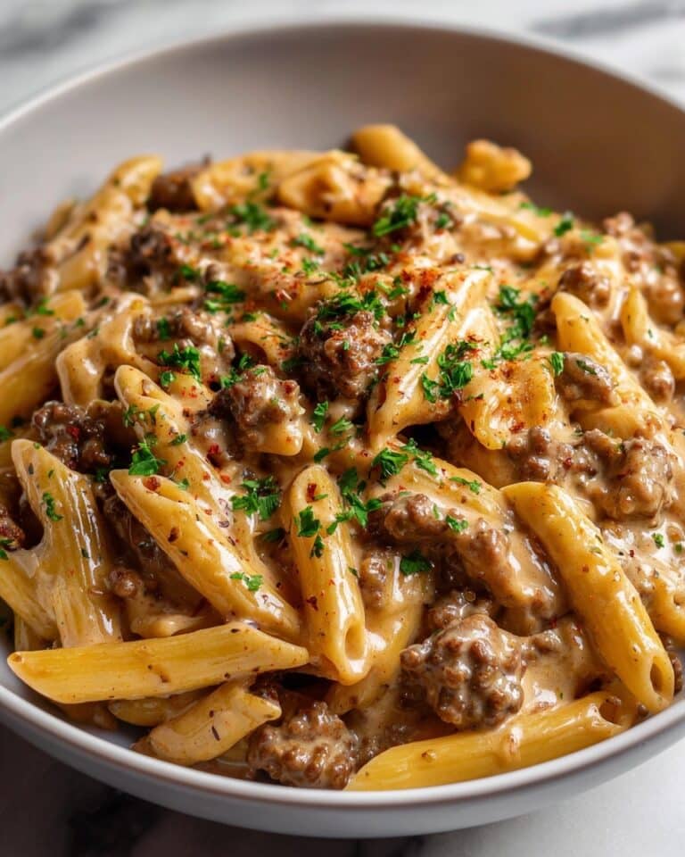 High Protein Creamy Beef Pasta Recipe