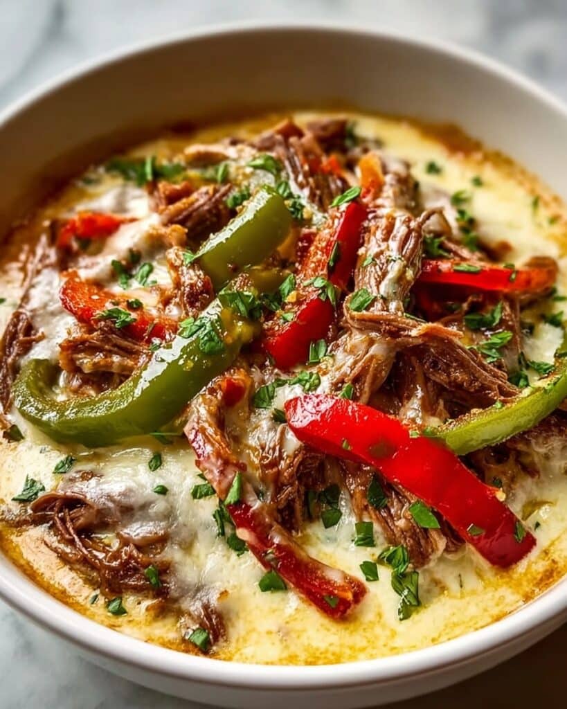 Philly Cheesesteak Soup Recipe