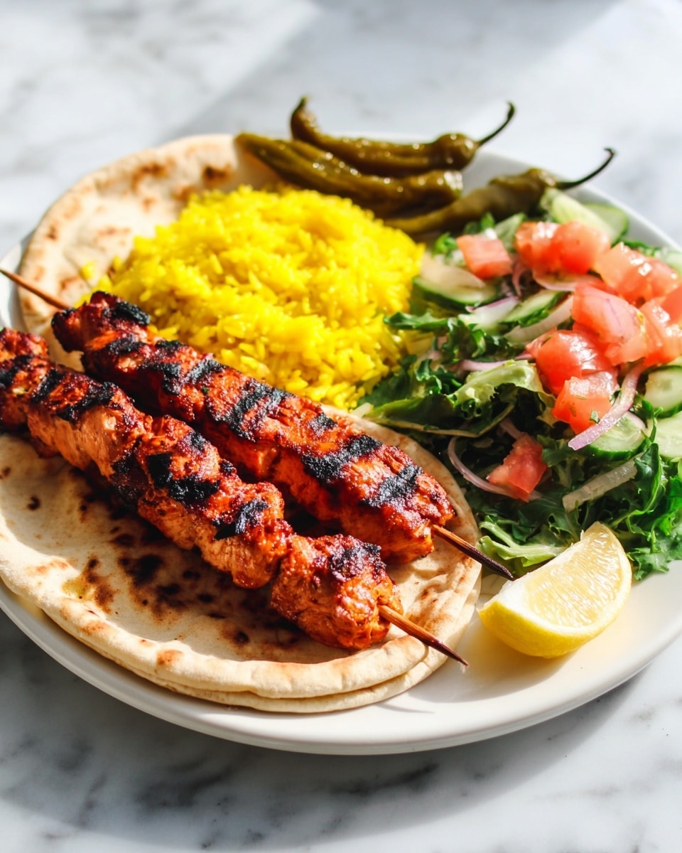 Large white plate piled with multiple skewers of vibrant, char-grilled tandoori chicken, each piece seasoned with bright red spices and garnished with fresh green herbs, accompanied by a stack of whole, round, lightly charred flatbreads placed behind the plate, all set on a white marble countertop with natural lighting, professional food magazine hero shot, photo taken with an iphone --ar 4:5 --v 7