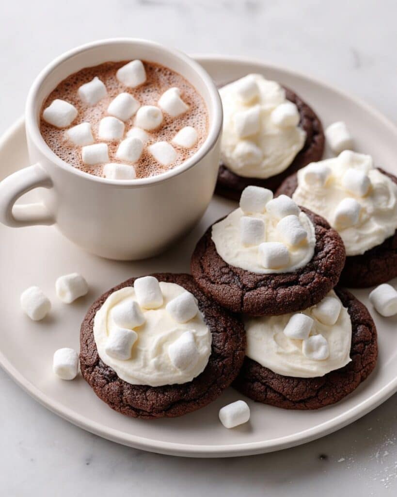 Hot Cocoa Cookies with Marshmallow Buttercream Recipe