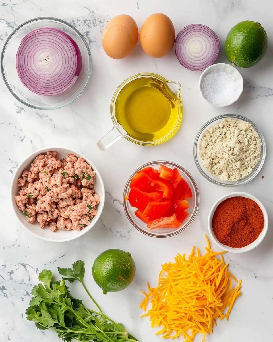 Single white plate with a generous portion of southwestern skillet mix featuring melted cheese atop seasoned ground turkey, black beans, yellow corn, diced tomatoes, and green chiles, garnished with fresh avocado slices, lime wedges, and cilantro sprigs. The close-up, angled view reveals the hearty texture of the meat and vegetables beneath the creamy melted cheese, highlighting the vibrant colors and freshness of the garnish, all set on a white marble surface in natural lighting, styled like a food blog serving ready to eat. photo taken with an iphone --ar 4:5 --v 7