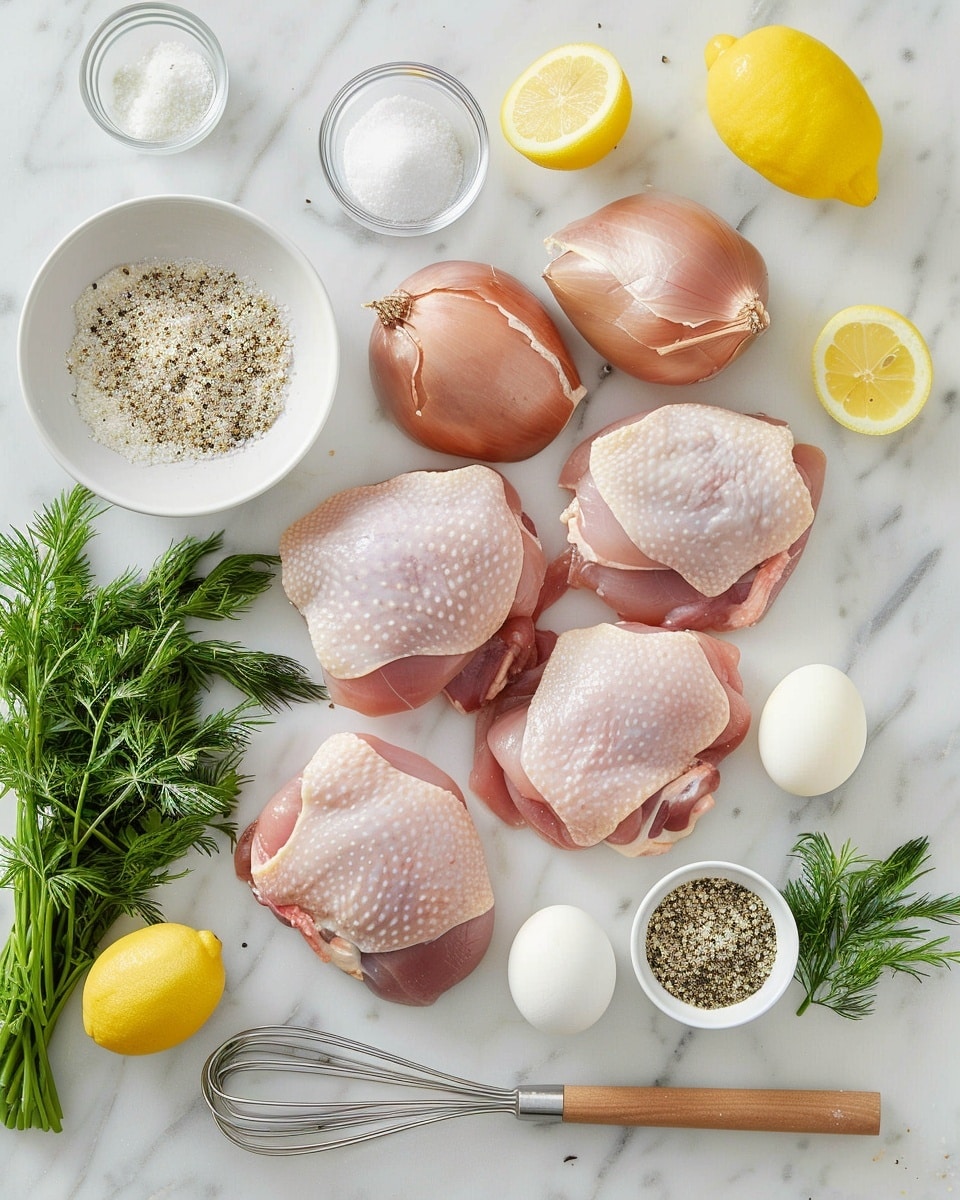 Close-up view of a single white bowl containing one serving of lemon chicken soup, showcasing shredded tender chicken infused in a clear, golden broth with visible flecks of black pepper, delicate slices of lemon resting on top, and fresh dill sprigs adding a vibrant green contrast, placed on a pristine white marble surface under natural light, styled as a ready-to-eat portion from a food blog, photo taken with an iphone --ar 4:5 --v 7
