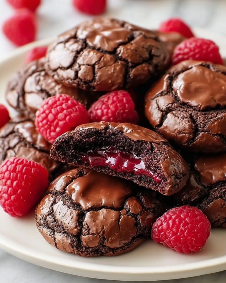 Raspberry Fudgy Chocolate Cookies Recipe