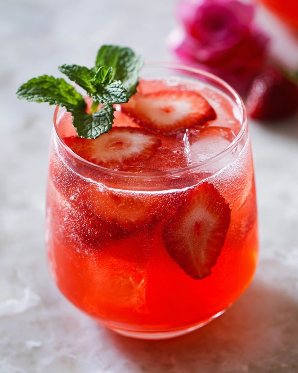 Large clear glass pitcher with ornate embossed patterns, filled to the brim with vibrant, smooth red strawberry lemonade, condensation visible on the outside, sitting on a white marble countertop with soft natural light highlighting the rich color and freshness, professional 3/4 angle food magazine hero shot photo taken with an iphone --ar 4:5 --v 7