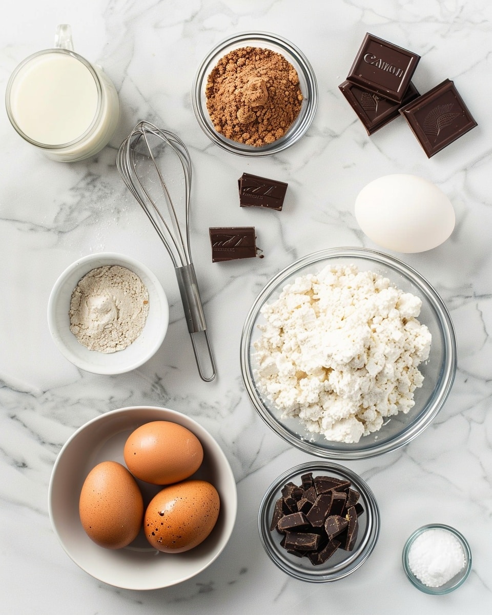 Single white plate presenting a single plated portion of layered chocolate dessert showing a thick, moist dark chocolate cake base, topped with a generous creamy white filling layer, finished with glossy melted chocolate drizzled over and a crunchy cluster of cocoa-coated puffed chocolate cereal on top, close-up angled shot highlighting the textures, layers, and rich chocolate contrast, natural light on white marble surface, intimate styled food blog serving photo taken with an iphone --ar 4:5 --v 7