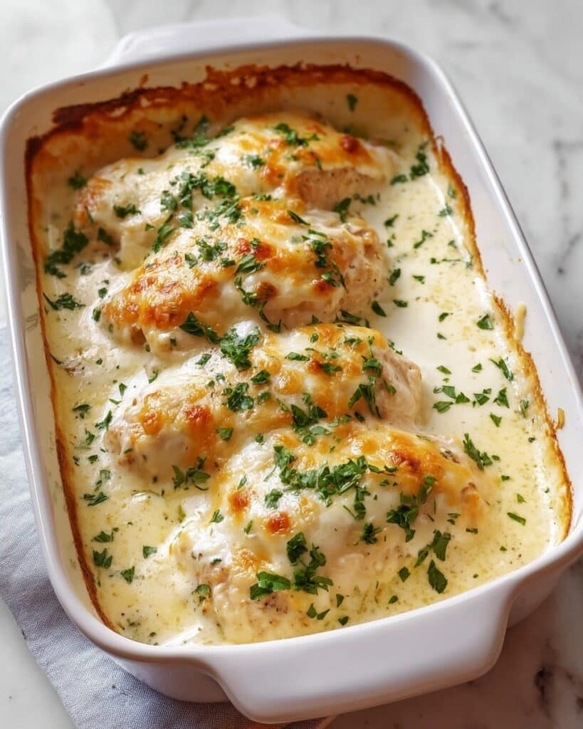 Smothered Cheesy Sour Cream Chicken Recipe