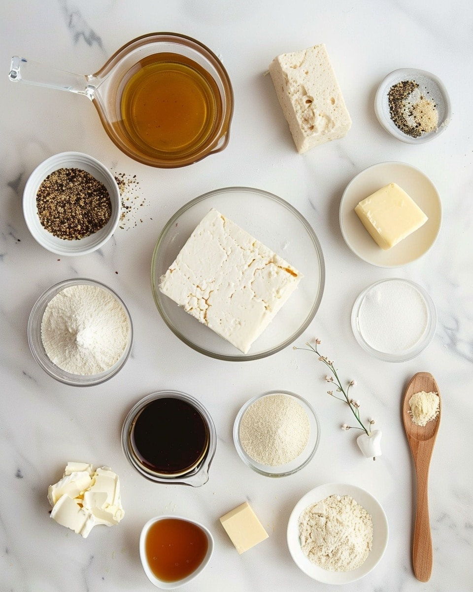 Single white plate with a close-up of a single crispy golden-brown breaded tofu nugget, showcasing the crunchy seasoned coating and soft, tender interior texture visible in a carefully sliced nugget piece at an angled view, garnished with small sprinkles of fresh green herbs, set on a white marble background with natural lighting, styled as an inviting plated serving photo taken with an iphone --ar 4:5 --v 7
