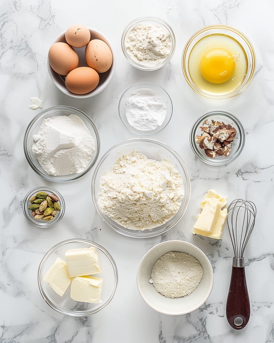 Single white plate with a generous slice of moist pistachio cake topped with smooth pink frosting, revealing the tender crumb studded with finely chopped pistachios inside, garnished with vibrant green pistachio halves and delicate rose petals scattered on top and around the slice. The angled close-up shot highlights the rich texture of the cake and the creamy frosting, set on a white marble surface with natural lighting, styled like an elegant food blog presentation, photo taken with an iphone --ar 4:5 --v 7