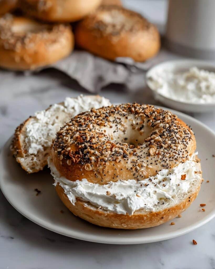 3-Ingredient Cottage Cheese Bagels with Toppings Recipe