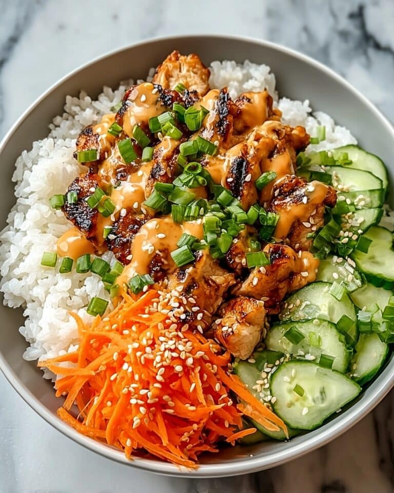 Korean BBQ Chicken Bowls with Gochujang Cream Sauce Recipe
