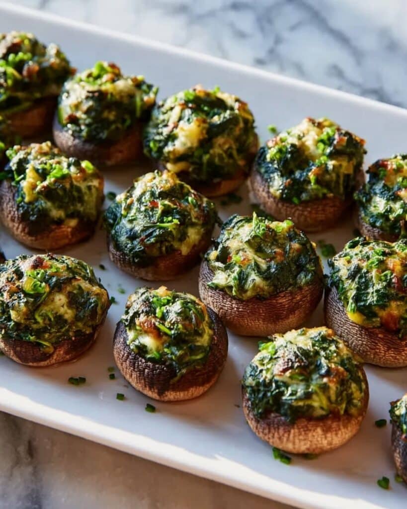 Vegan Creamed Spinach-Stuffed Portobello Mushrooms Recipe