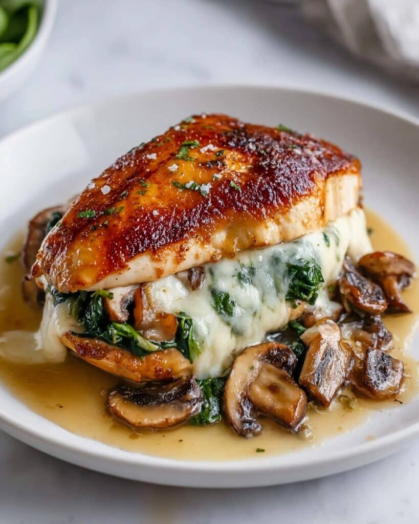 Mushroom Stuffed Chicken Breast Recipe