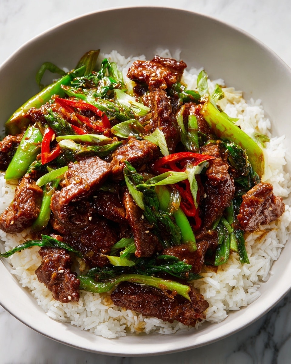 Mongolian Beef with Green Onions and Soy Sauce Recipe