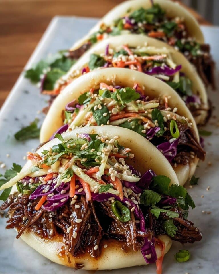 Hoisin-Style Beef Ribs Arepas with Korean-Inspired Slaw Recipe