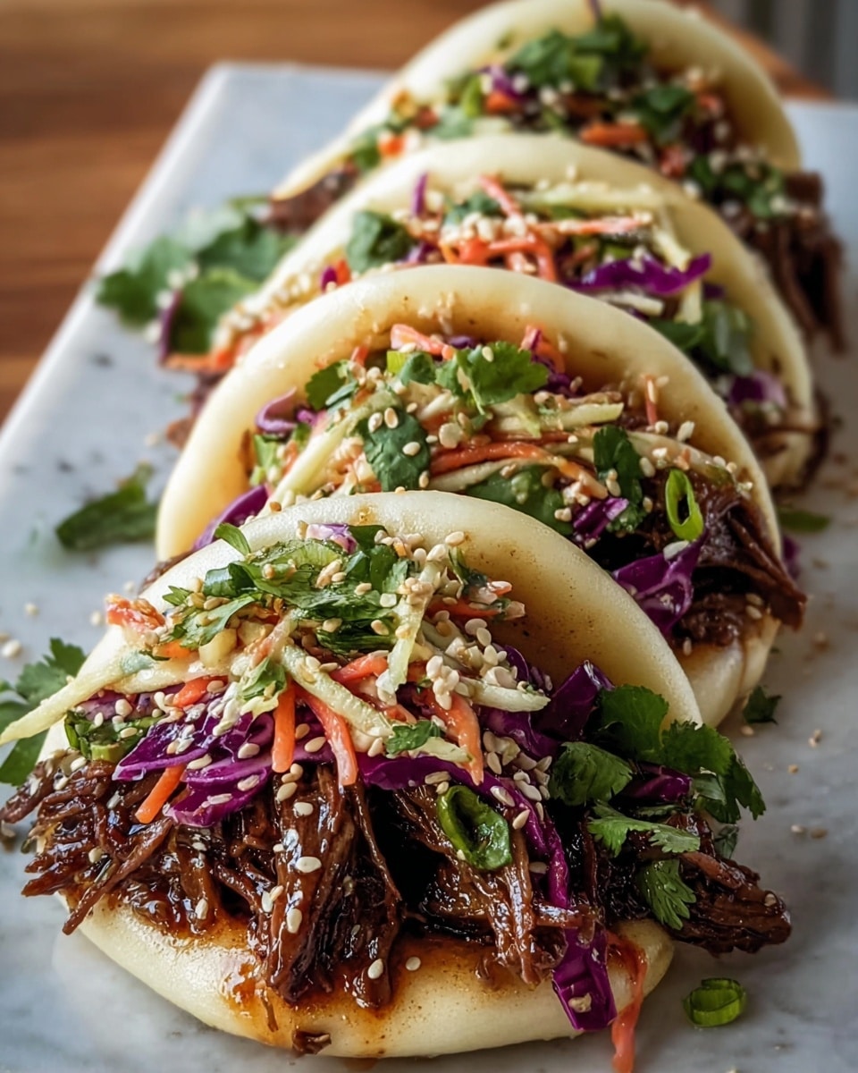 Hoisin-Style Beef Ribs Arepas with Korean-Inspired Slaw Recipe