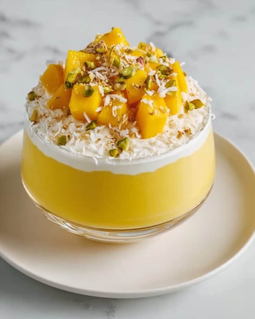 Cottage Cheese Mango Pudding Recipe