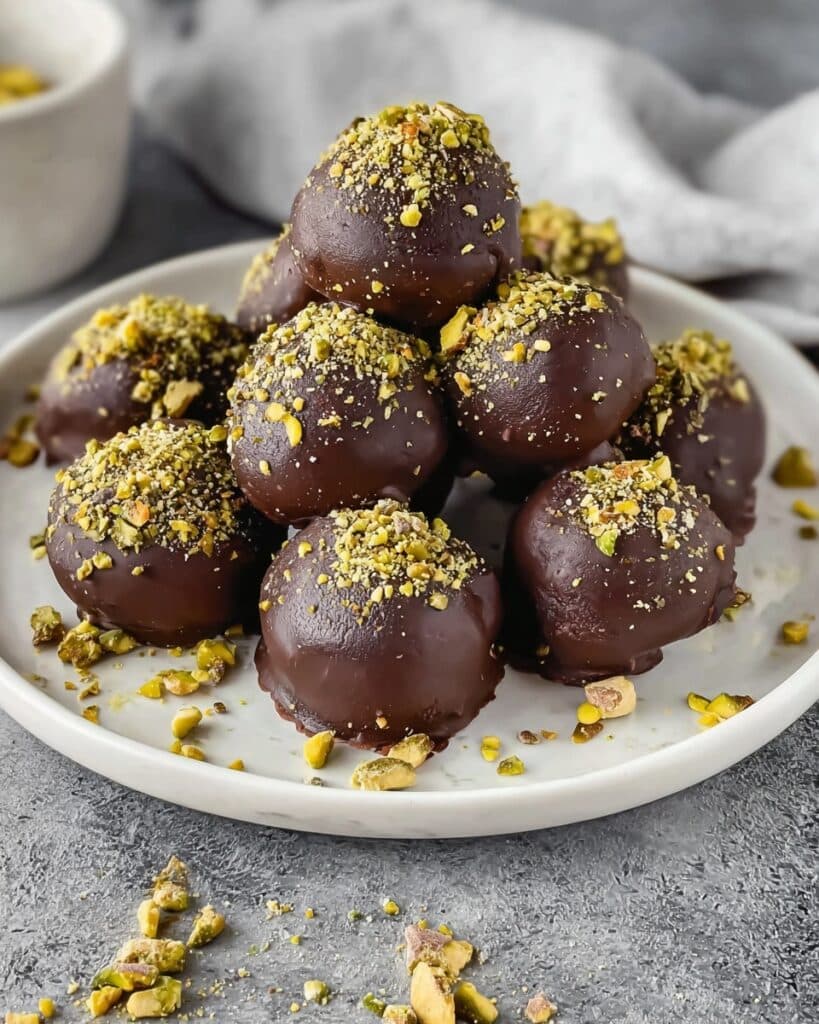 Frozen Pistachio and Date Chocolate Bites Recipe