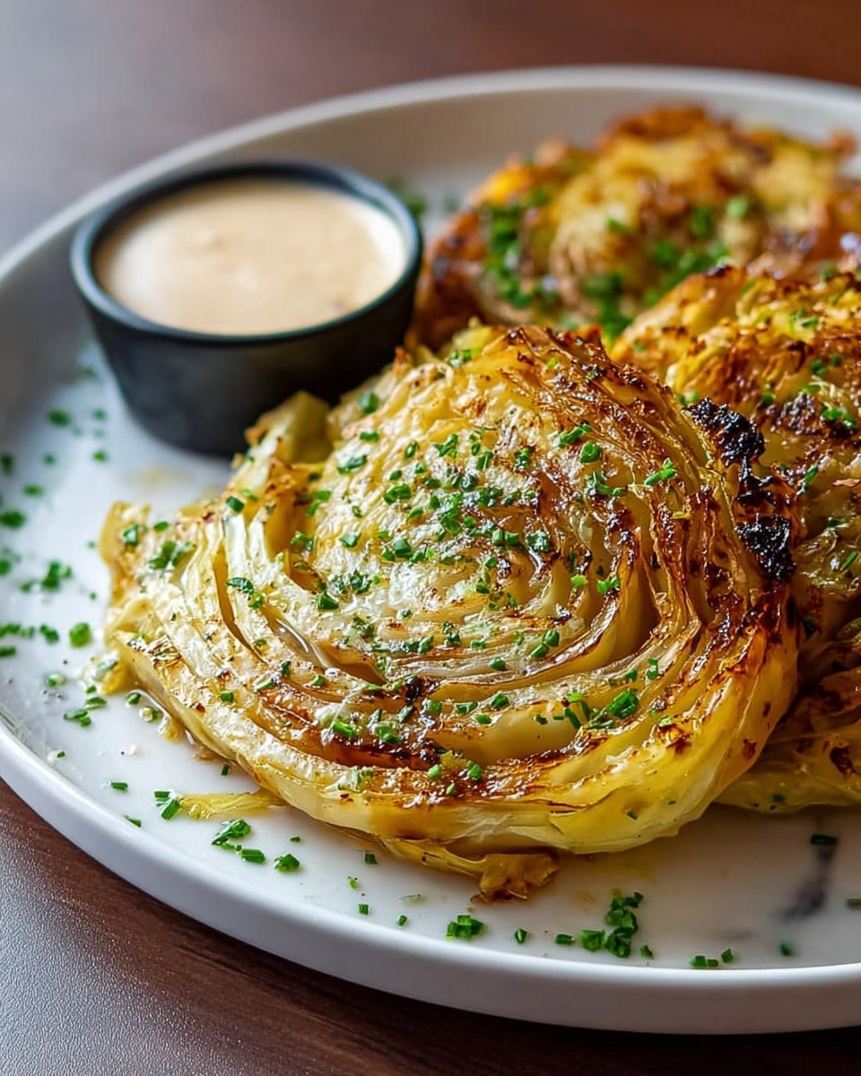 Oven Roasted Garlic Cabbage Steaks Recipe