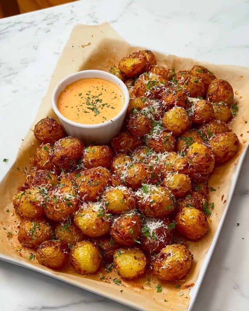 Crispy Spiced Potato Balls with Sriracha Mayo Recipe