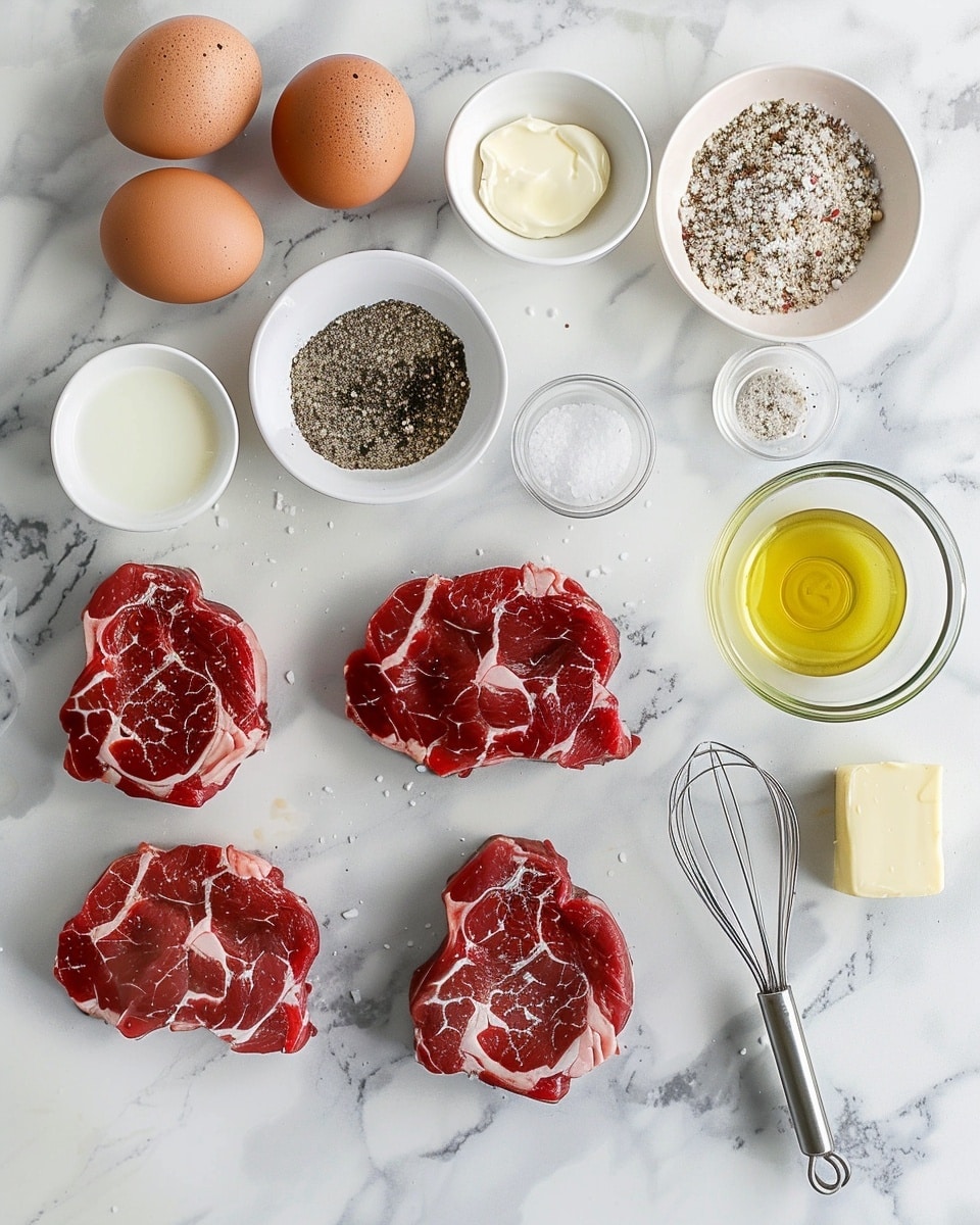 Single white plate presenting one generous serving of crispy fried chicken fried steak topped with creamy country gravy, served alongside a fluffy mound of mashed potatoes, close-up angled shot emphasizing the textured crust of the steak and the smooth, rich gravy pooling slightly over the edges, sprinkled with cracked black pepper and fresh thyme garnish, set on a white marble surface with natural lighting, styled as a comforting plated meal photo taken with an iphone --ar 4:5 --v 7