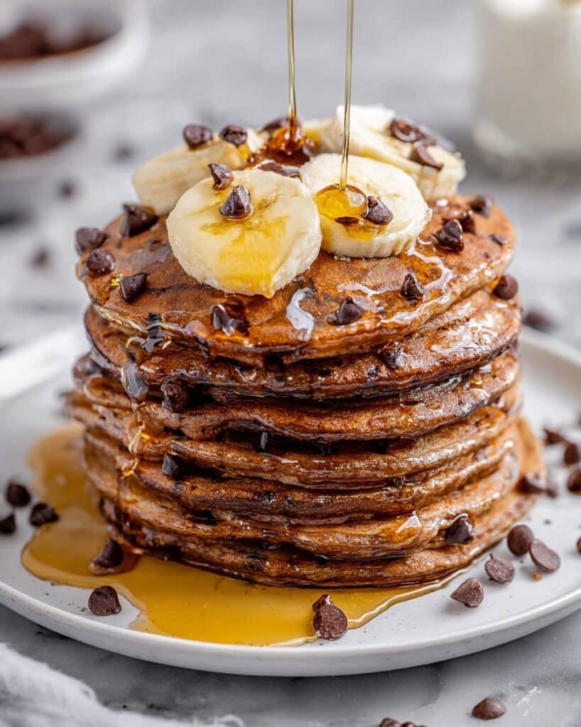 Healthy Chocolate Oatmeal Pancakes Recipe