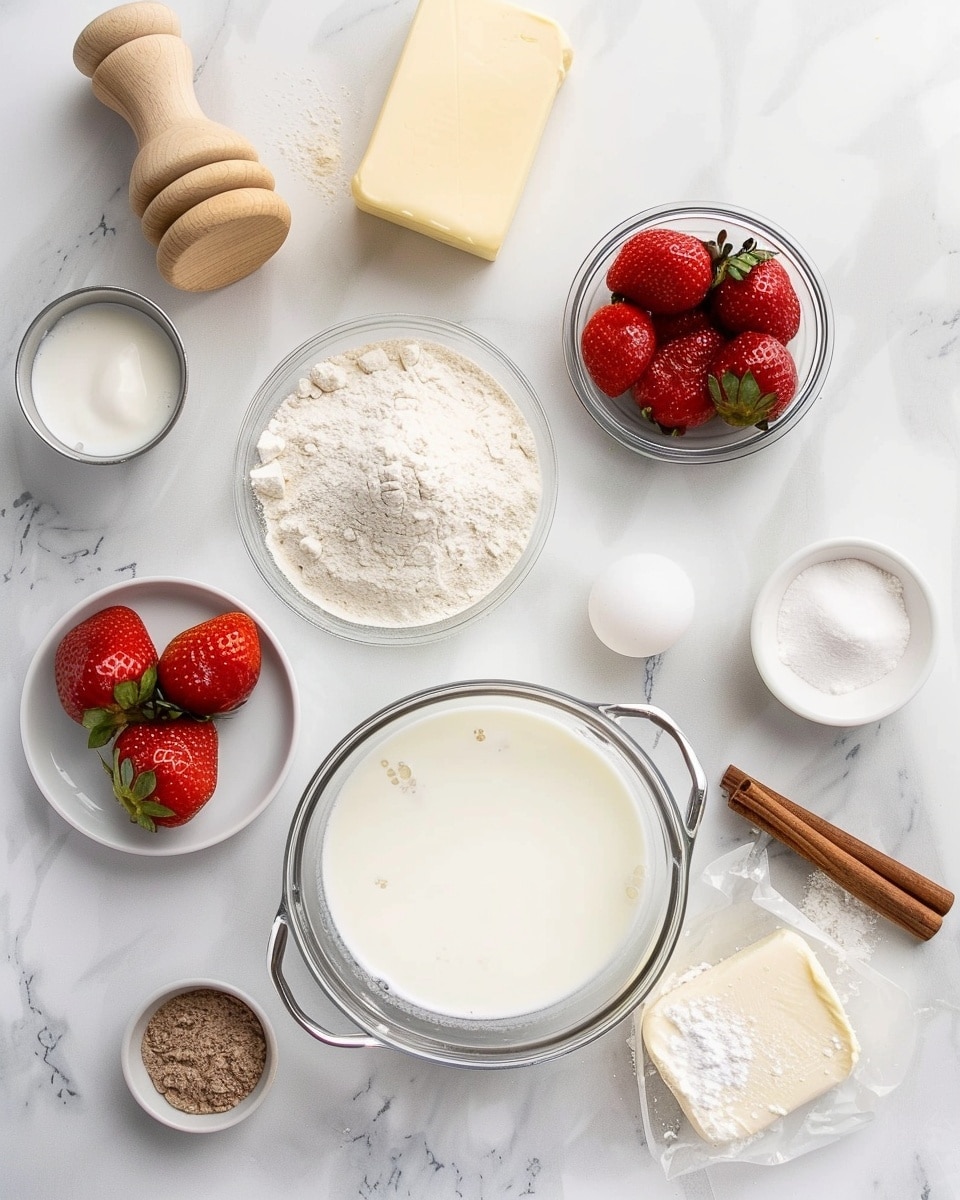 Single white plate featuring one slice of a soft strawberry cinnamon roll, angled to reveal the swirled interior layers filled with vibrant strawberry bits and cinnamon, generously topped with creamy, translucent white glaze lightly dripping down the sides, close-up view emphasizing the fluffy, tender texture of the dough and the juicy strawberry pieces, styled on a white marble surface with natural lighting, like a food blog serving ready to enjoy, photo taken with an iphone --ar 4:5 --v 7