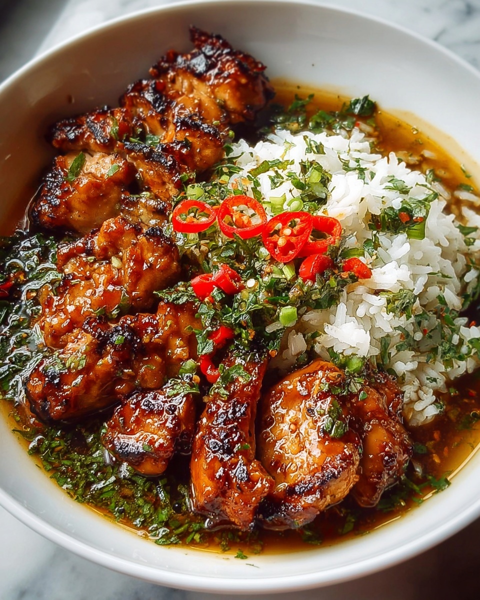 Caramelised Soy Chicken in Garlic Ginger Broth with Rice Recipe