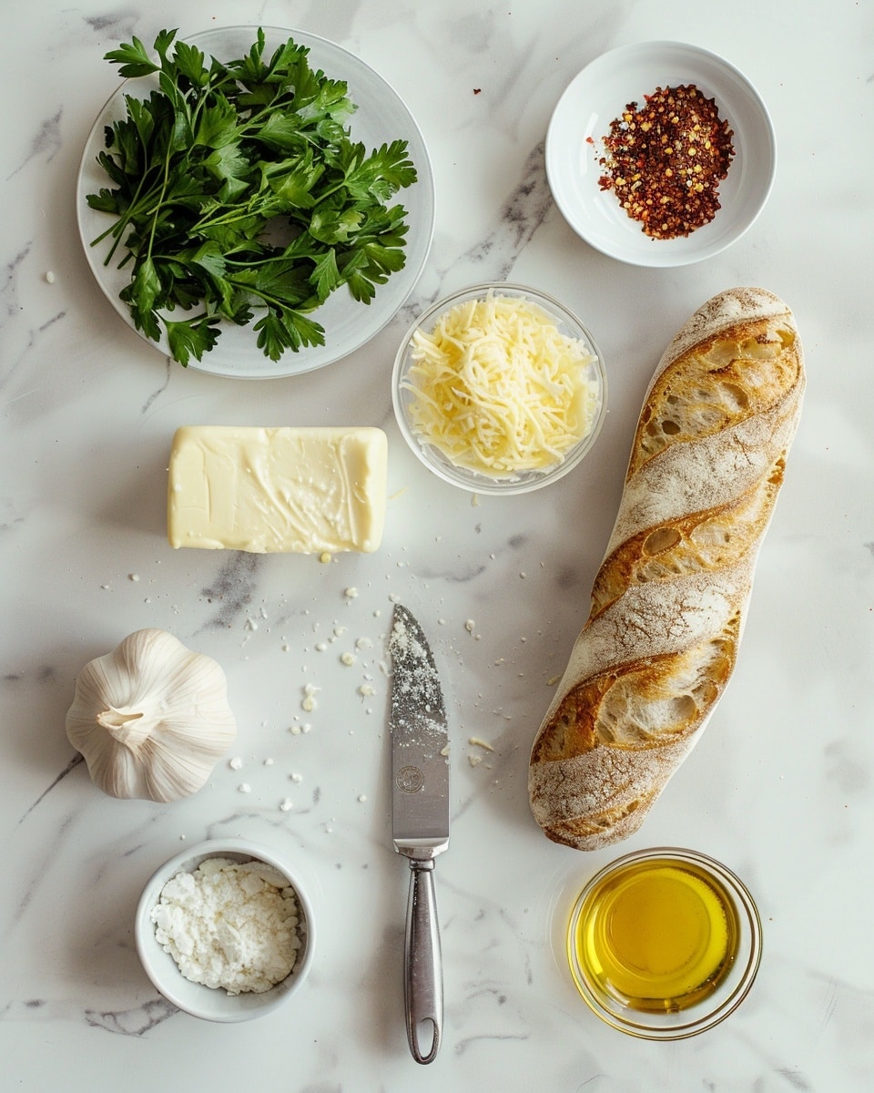 One white plate with a single generously topped slice of cheesy garlic bread, the close-up angled shot revealing a crispy golden-brown crust and a rich layer of melted cheese mixed with finely chopped herbs and garlic, the interior showing soft, fluffy bread texture beneath the bubbling, slightly browned cheese topping, garnished with fresh parsley flakes, all placed on a white marble surface with natural lighting, styled like an inviting individual serving from a food blog, photo taken with an iphone --ar 4:5 --v 7