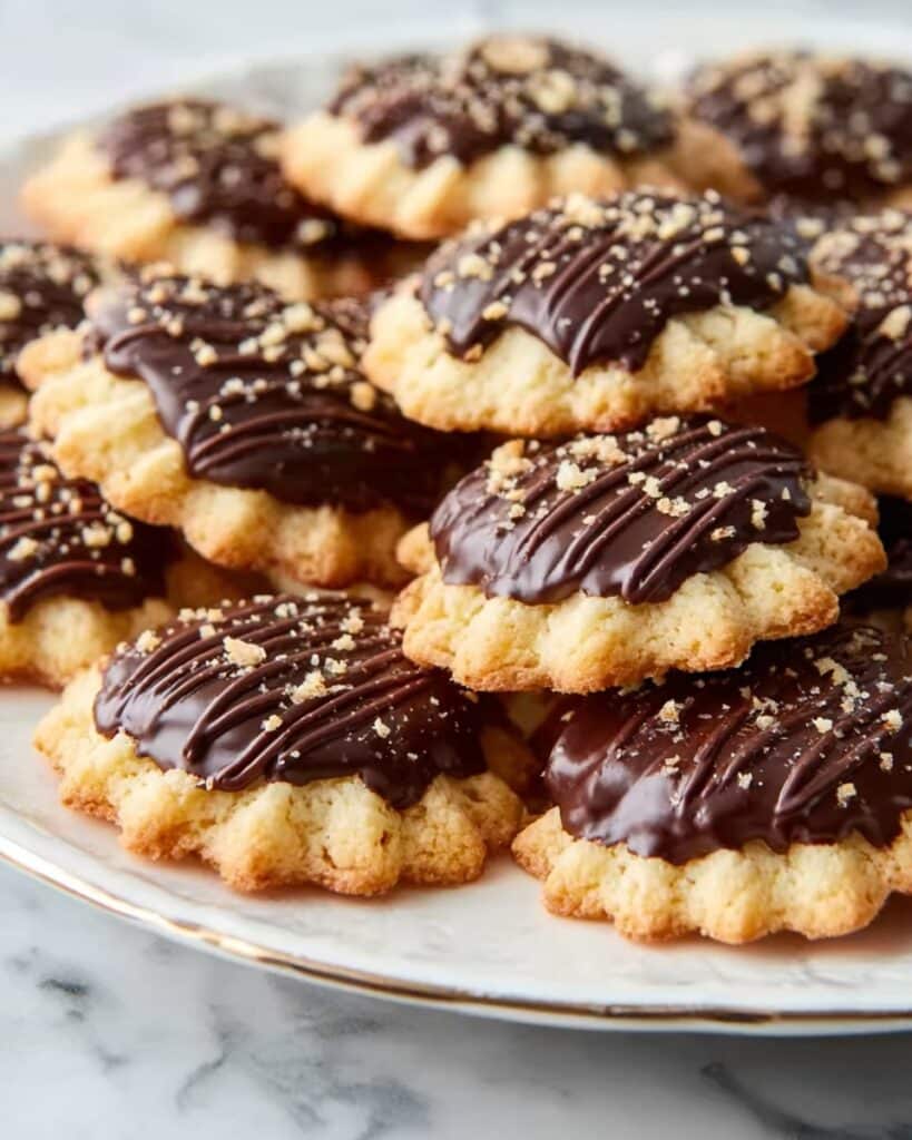 Danish Chocolate Dipped Biscuits Recipe