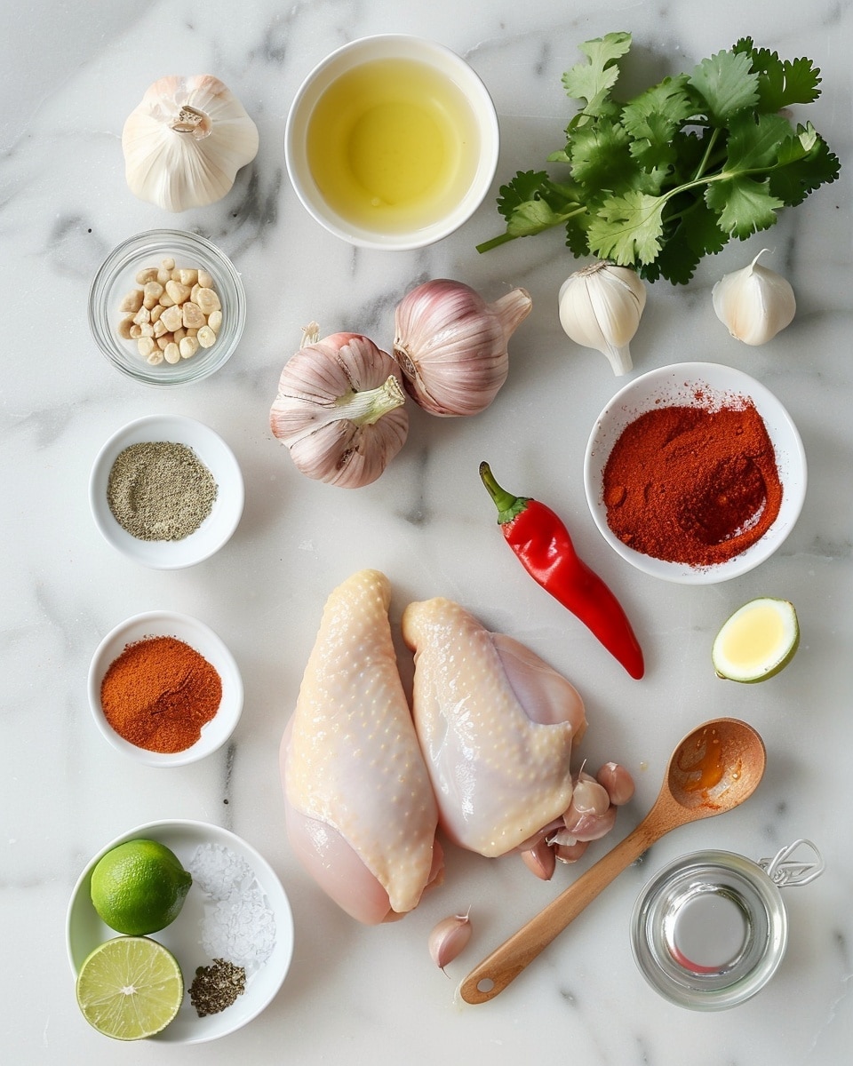 Single white plate featuring a neatly sliced portion of grilled, spiced chicken breast resting in a pool of rich, vibrant yellow curry sauce, the interior of the chicken tender and moist with visible charred grill marks, generously garnished with finely chopped fresh herbs, grated white cheese, and small red chili pieces sprinkled on top, accompanied by a compact mound of fluffy white rice shaped into a dome and accented with fresh cilantro and a wedge of lime on the side, photographed on a pristine white marble surface with natural lighting to highlight the textures and colors, styled as an inviting plated serving ready to eat, photo taken with an iphone --ar 4:5 --v 7