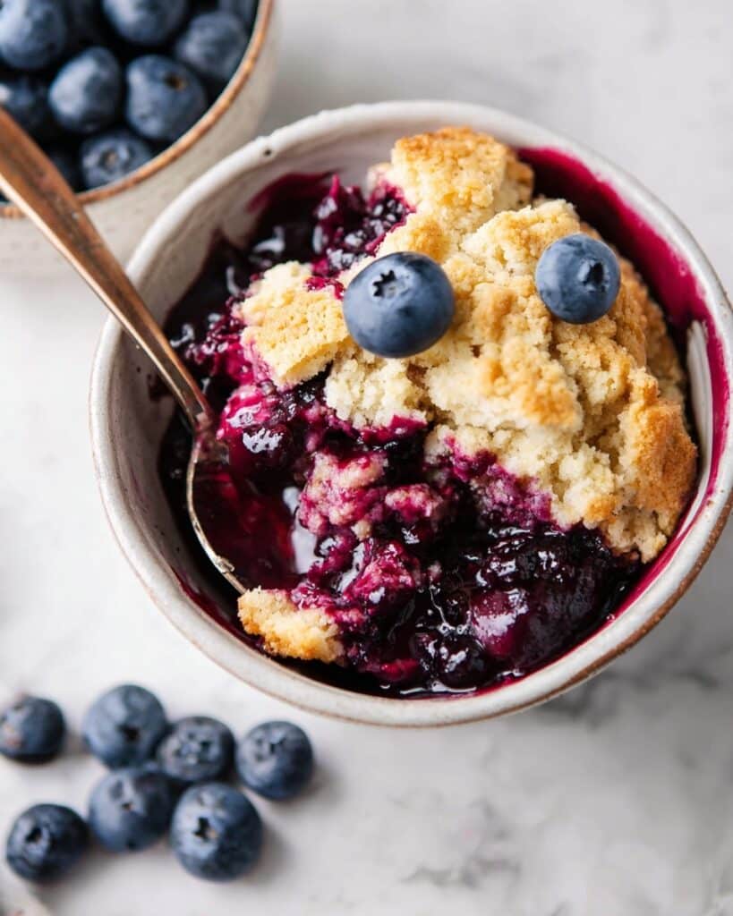 Single-Serve Blueberry Cobbler Recipe