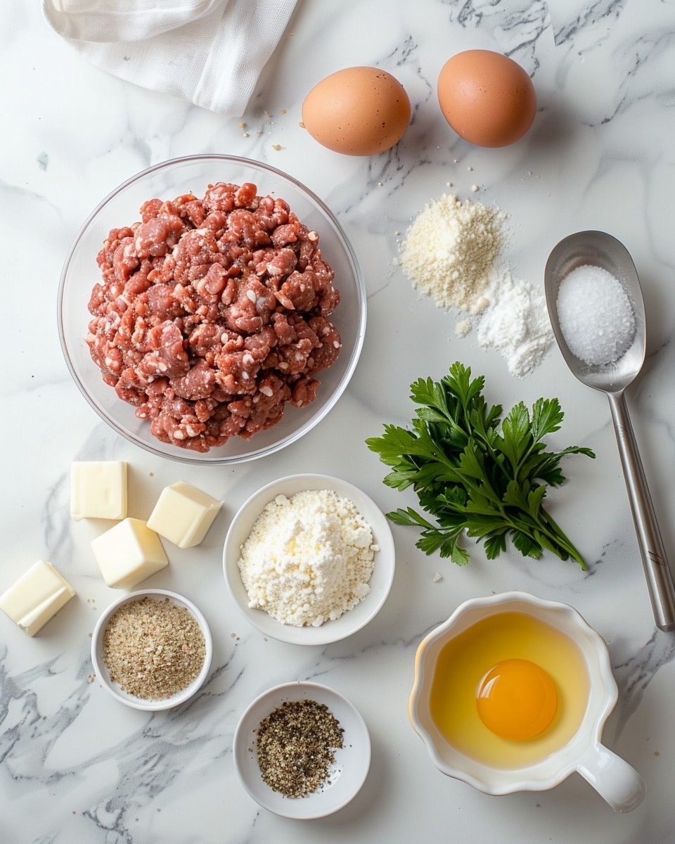 A single white plate featuring a plated portion of three tender Swedish meatballs generously coated in creamy brown gravy and sprinkled with fresh chopped parsley, nestled beside a smooth mound of fluffy mashed potatoes with a dollop of bright red lingonberry sauce on the side, accompanied by vibrant green beans lightly seasoned, close-up angled shot showcasing the rich gravy texture and the moist interior of the meatballs, all set against a white marble surface with natural lighting, styled like a comforting home-cooked meal from a food blog, photo taken with an iphone --ar 4:5 --v 7