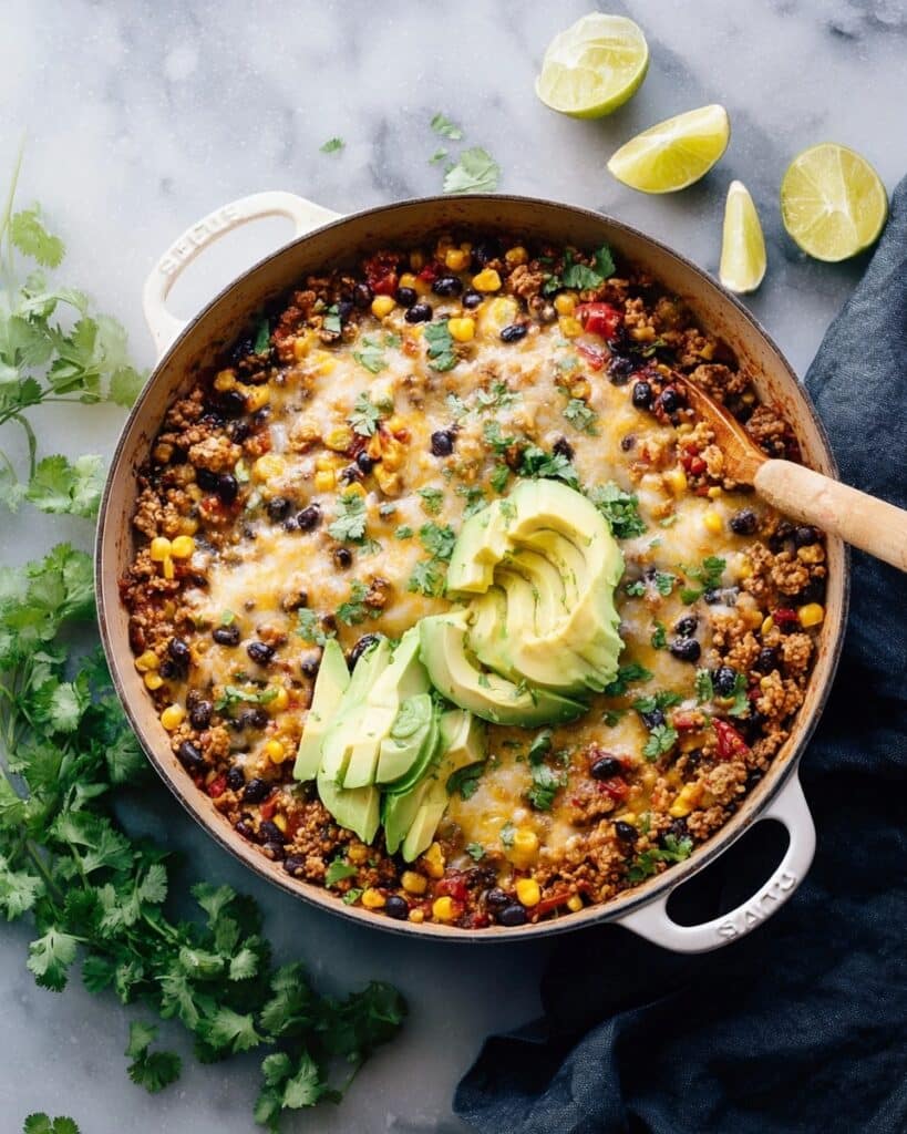 Green Chile Ground Turkey Skillet Recipe