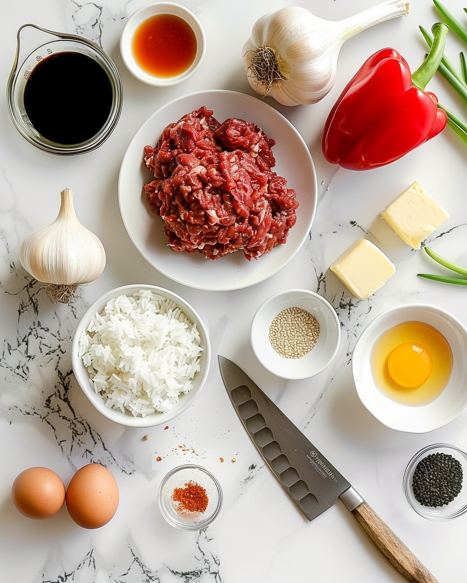 Single white shallow bowl with a plated serving of tender beef stir-fry over fluffy white rice, close-up angle emphasizing the glossy sauce coating juicy strips of beef mixed with vibrant red and green chili slices, sprinkled with toasted sesame seeds and fresh chopped cilantro accents, slight steam rising, placed on white marble surface, styled like an individual portion ready to eat, natural lighting enhances the rich textures and colors, intimate plated serving photo taken with an iphone --ar 4:5 --v 7