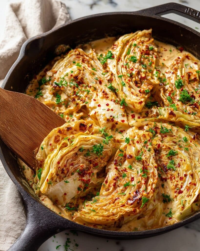 Marry Me Melting Cabbage with Creamy Tuscan Sauce Recipe