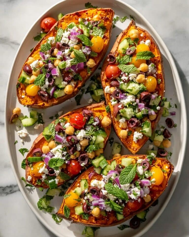 Mediterranean Stuffed Sweet Potatoes Recipe