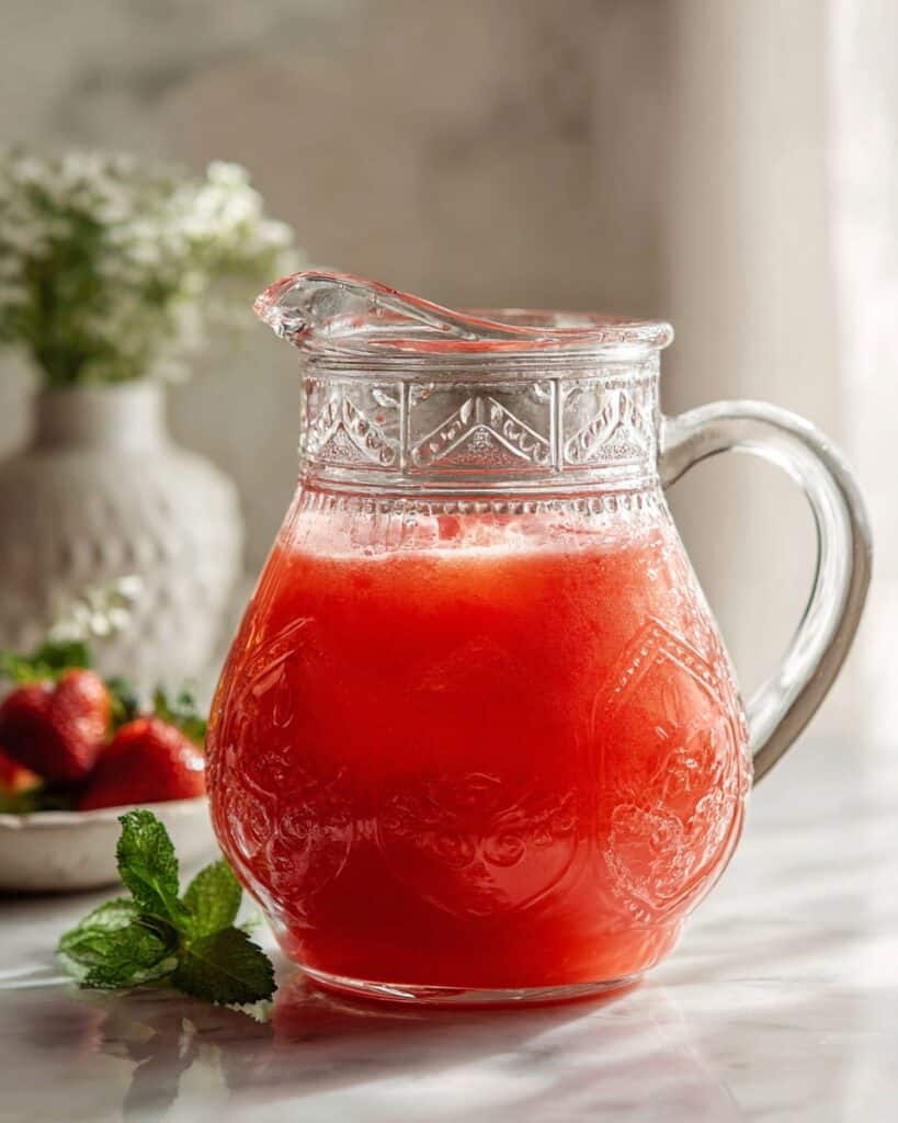 Homemade Fresh Strawberry Lemonade Recipe