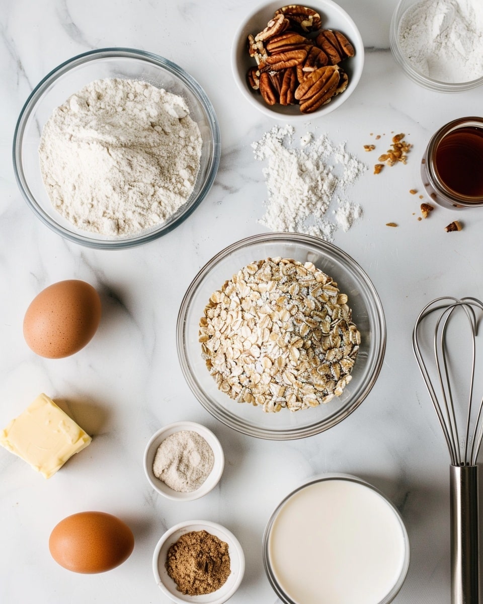Single white plate featuring one oatmeal cookie generously topped with creamy frosting, showing a close-up angled view of the cookie sliced in half to reveal its soft, textured interior with visible oats and nut pieces, drizzled frosting artfully striped on the bottom cookie, scattered oats around the plate for garnish, placed on a white marble surface with natural soft lighting, styled like an inviting food blog serving, photo taken with an iphone --ar 4:5 --v 7