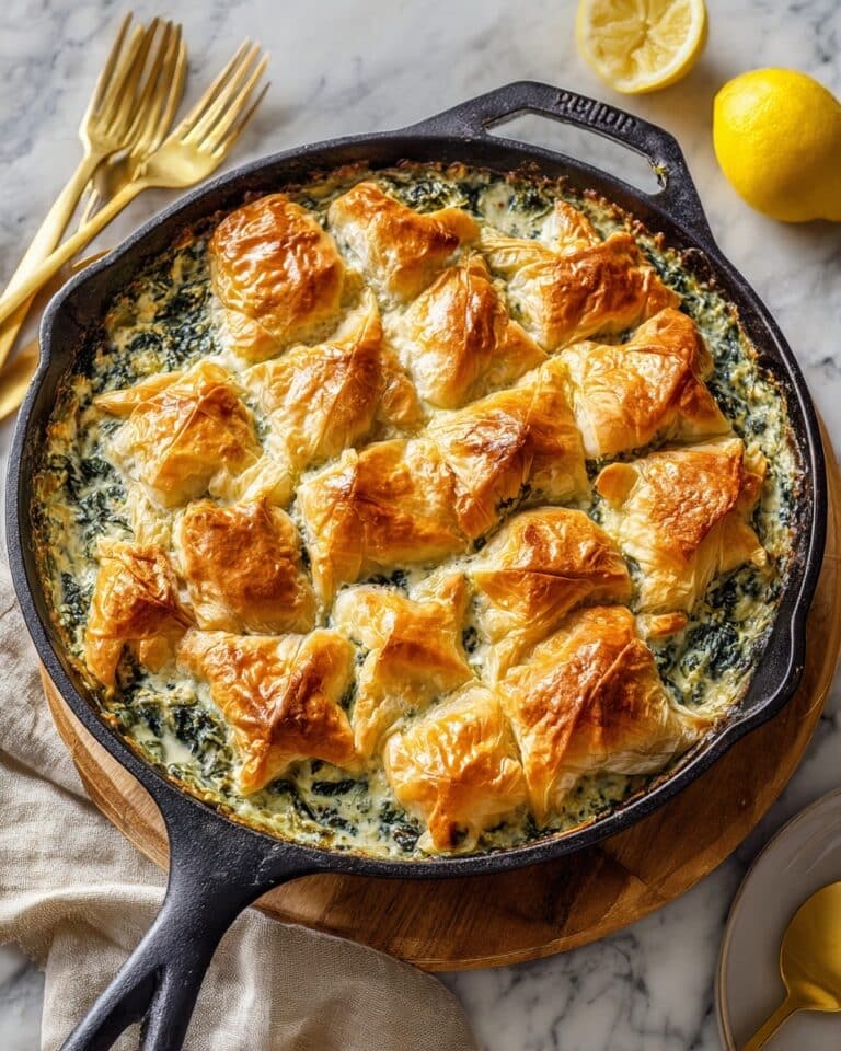 Salmon Wellington Pie with Spinach Artichoke Dip and Puff Pastry Recipe