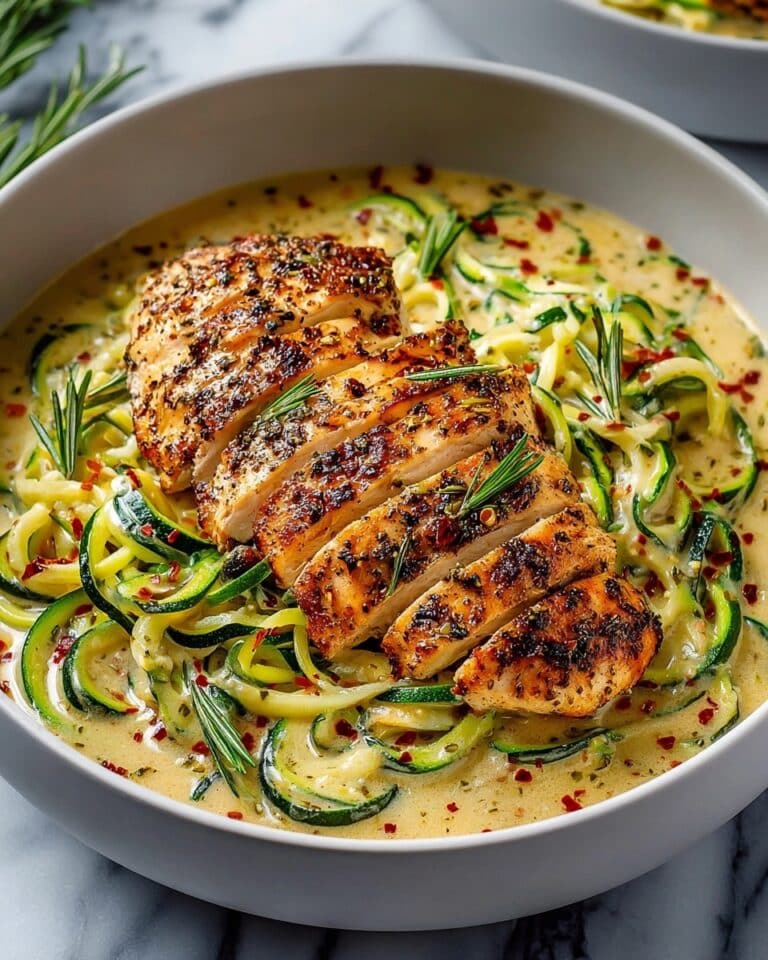 Chicken Alfredo Zucchini Noodles Recipe
