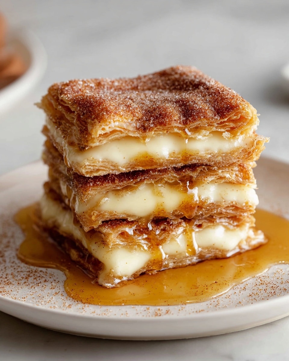 Large white rectangular baking dish filled with a whole batch of golden brown churro cheesecake bars, each bar thickly coated with cinnamon sugar and showcasing a creamy white cheesecake layer inside, drizzled generously with rich caramel sauce, the entire uncut dessert neatly arranged in the baking pan, photographed from a 3/4 angle on a white marble countertop under natural lighting, professional food magazine hero shot photo taken with an iphone --ar 4:5 --v 7