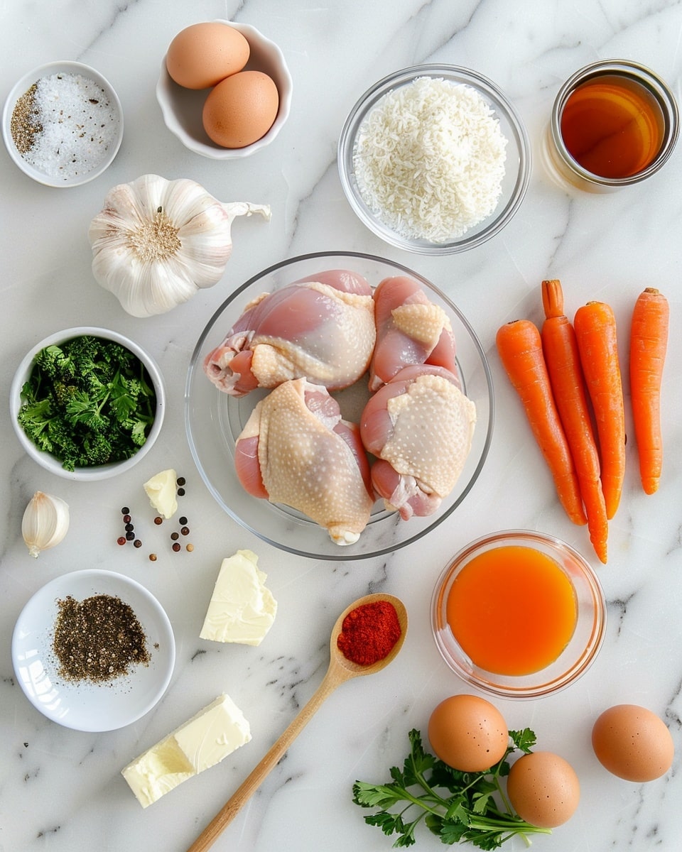 Single white bowl featuring a close-up view of a single serving of vibrant yellow seasoned rice with diced red bell peppers and fresh cilantro sprinkled on top, accompanied by several golden-brown, perfectly seared chicken pieces nestled into the rice, showcasing the rich textures of the tender meat and fluffy rice grains, garnished with a lime wedge on the side, placed on a white marble surface with natural lighting, styled as a cozy plated meal ready to eat, photo taken with an iphone --ar 4:5 --v 7