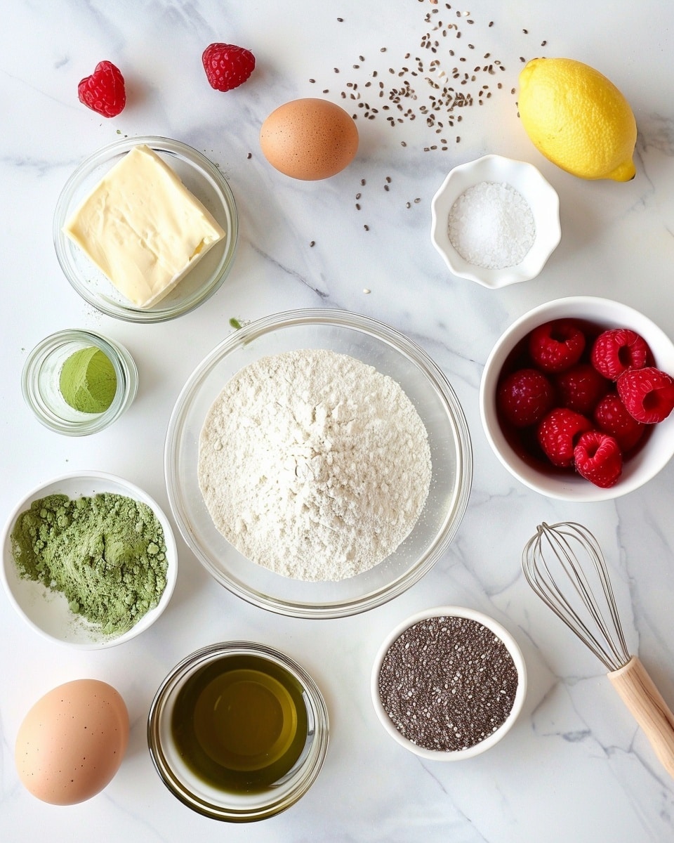 Single white plate with one delicate green matcha cookie revealing a soft, textured dough base filled with glossy, vibrant red raspberry jam in the center, close-up angled shot highlighting the intricate ridged edges and moist interior texture, garnished with fresh whole raspberries and a light dusting of matcha powder, set on white marble background with natural lighting, styled like a refined food blog serving, photo taken with an iphone --ar 4:5 --v 7