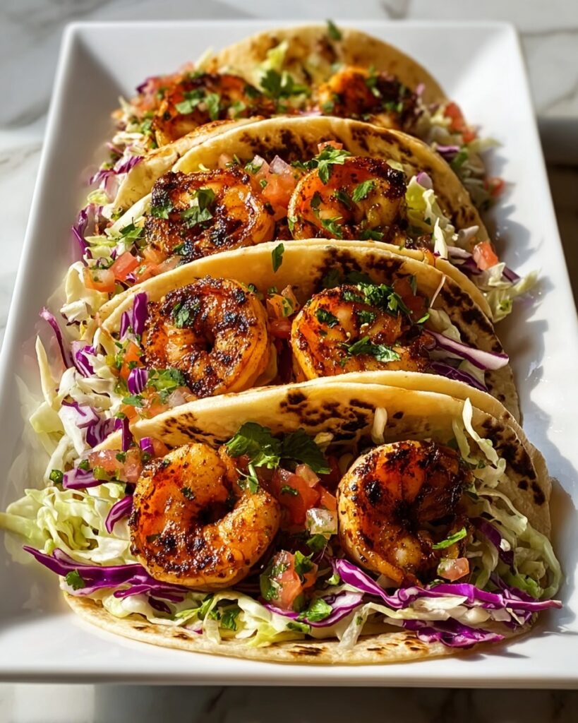 Blackened Shrimp Tacos with Slaw Recipe