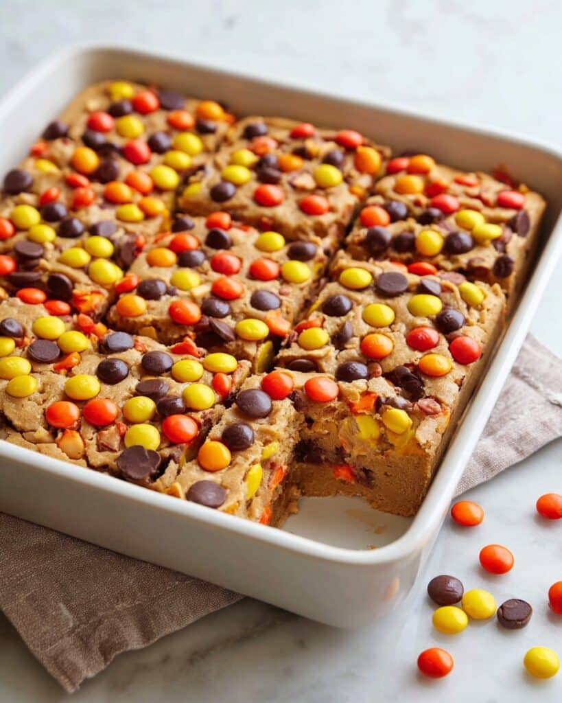 Chewy Reese’s Pieces Peanut Butter Brownies Recipe