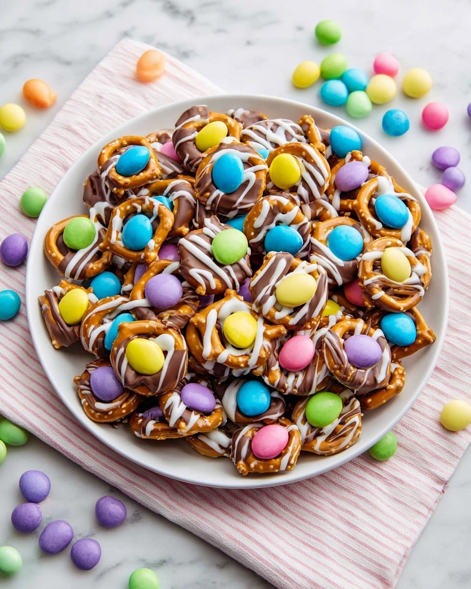 Spring Pretzel Bites with Hugs and M&M’s Recipe