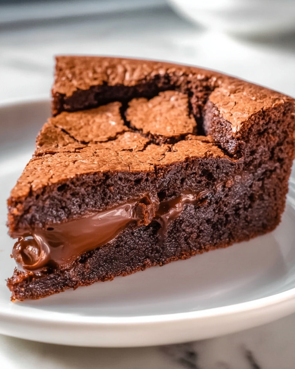 White ceramic baking dish filled with a whole, freshly baked chocolate souffle cake, its rich, cracked top puffed and perfectly risen, with a deep chocolate color and soft texture visible on the surface, photographed from above on a pristine white marble background, natural light highlighting the enticing texture, styled as an elegant hero shot in a food magazine, photo taken with an iphone --ar 4:5 --v 7