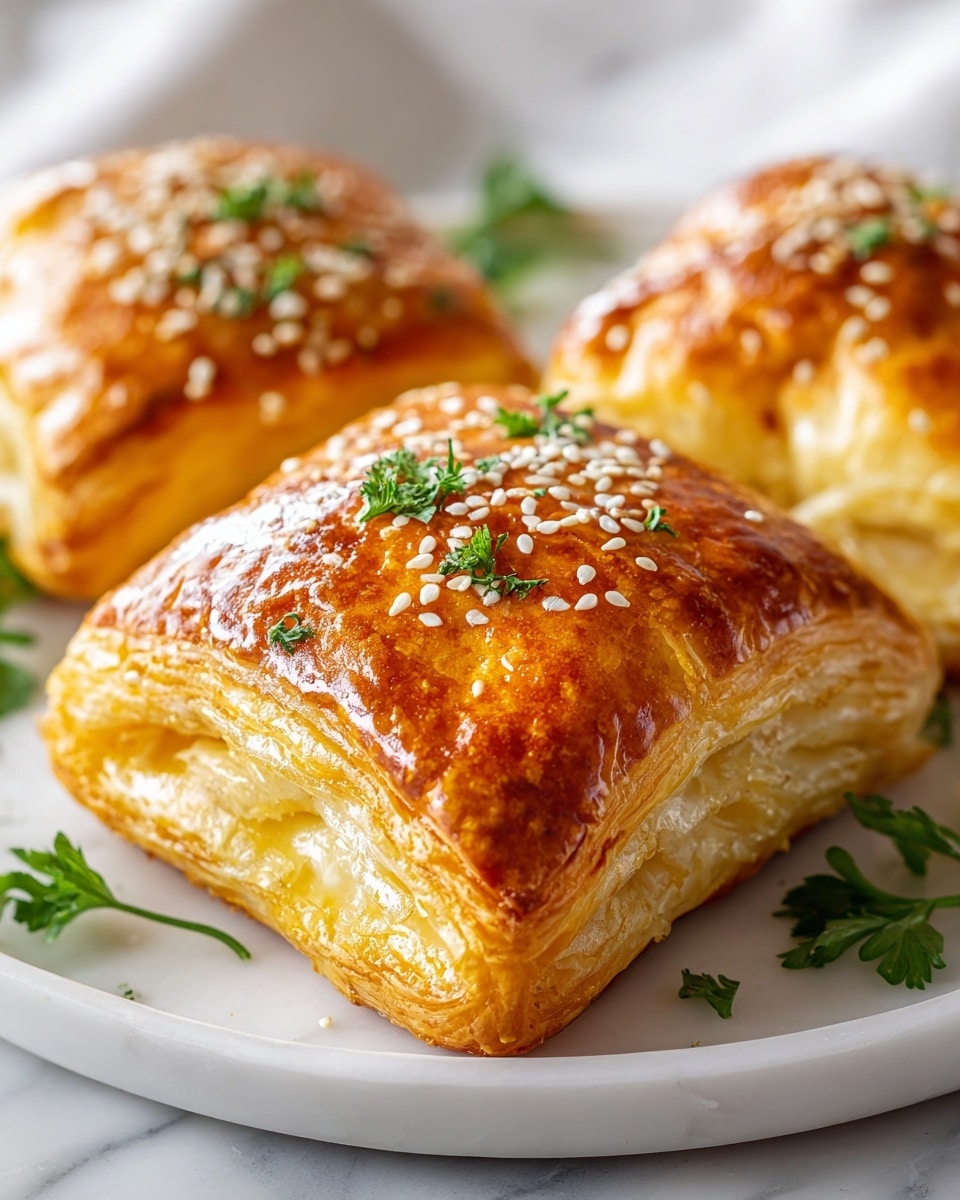 Wooden board filled with a full batch of eight freshly baked golden brown dinner rolls, each roll perfectly square with a shiny, buttery glaze and a cross pattern on the top sprinkled with sesame seeds and finely chopped parsley, showcasing their soft, fluffy texture and inviting aroma, whole batch arranged neatly on the board, photographed at a 3/4 angle on a white marble background with natural lighting, professional food styling, photo taken with an iphone --ar 4:5 --v 7