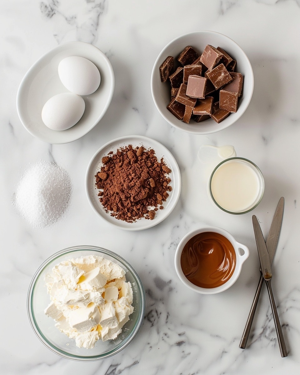 Single white plate featuring a half chocolate egg filled with creamy white mousse, topped with vibrant edible pansy flowers and scattered colorful speckled mini chocolate eggs, close-up angled view emphasizing the smooth mousse texture inside and the delicate flower petals on top, decorated with thin lines of milk chocolate drizzle, set on a white marble surface, intimate plated serving photo taken with an iphone --ar 4:5 --v 7