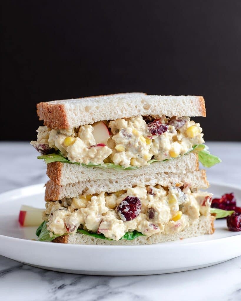 Vegan Apple Cranberry Chickpea Salad Sandwich Recipe